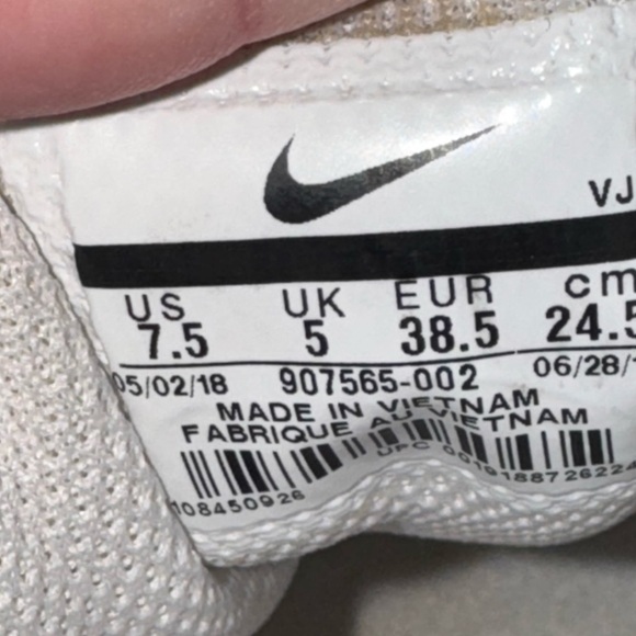 Authentic Nike Zoom Rival S 9 White/Black Paint splatter Track Spike Size 7.5 - Picture 14 of 14